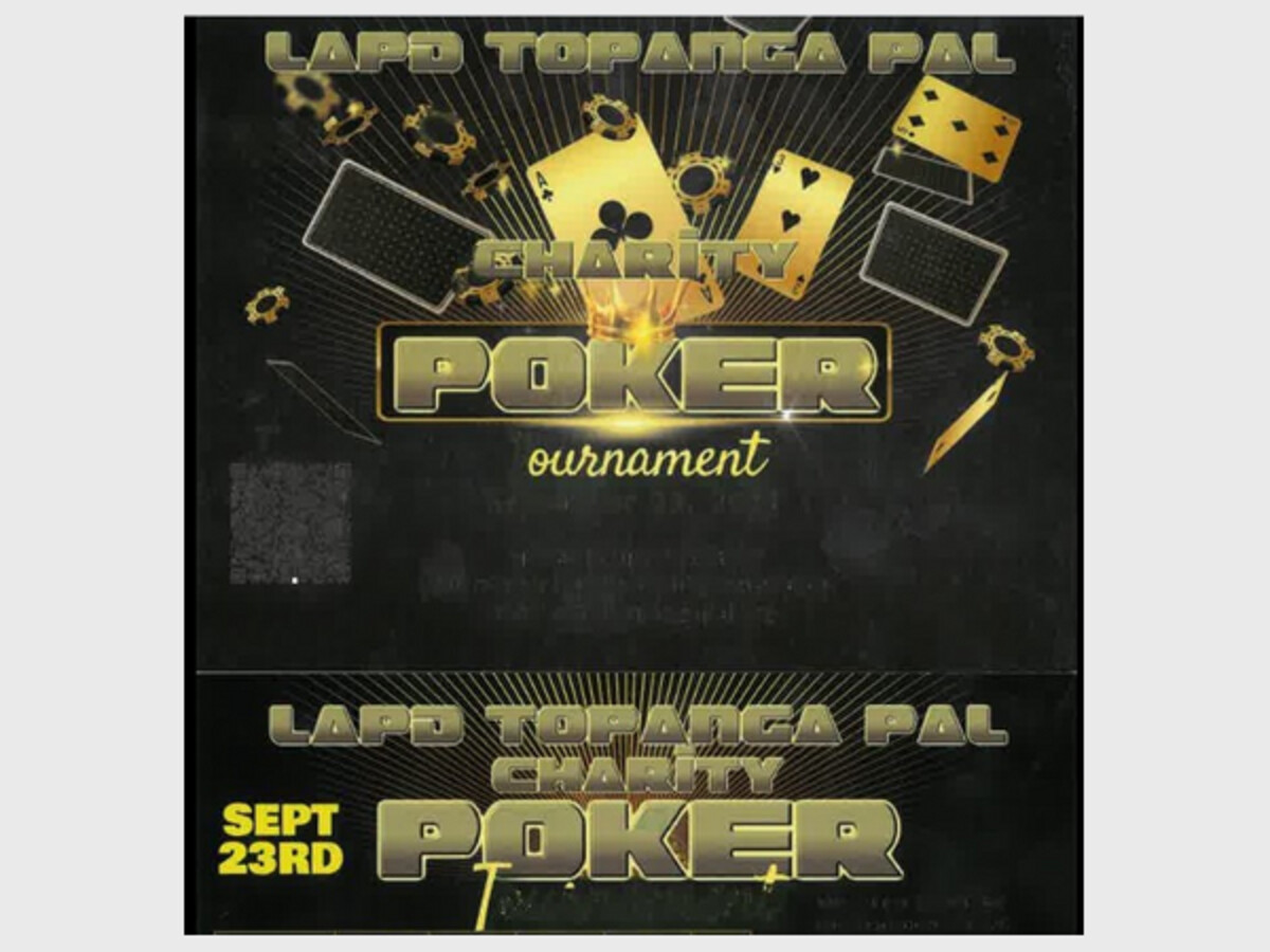 LAPD Topanga PAL Charity Poker Event San Fernando Valley News Portal