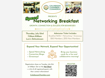 Calabasas Chamber's Speed Networking Breakfast