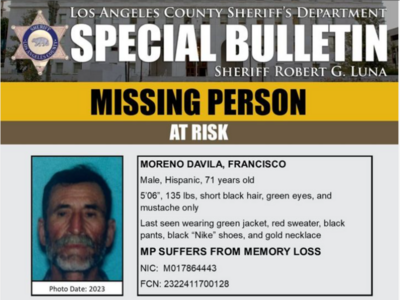 LASD: At-Risk Missing Person, Francisco Davila Moreno 
