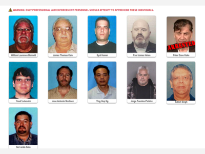 Most Wanted; Posted by CA Contractors License Board 
