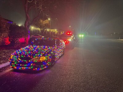 Holiday Lights on Moving Vehicles: Not Legal