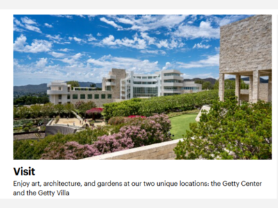 Getty Museum: Online & In Person 
