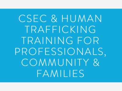 CSEC & Human Trafficking Training for Professionals, Community & Families