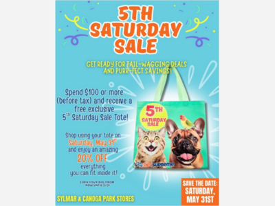 Newly Opened Pet Supreme 5th Saturday Sale