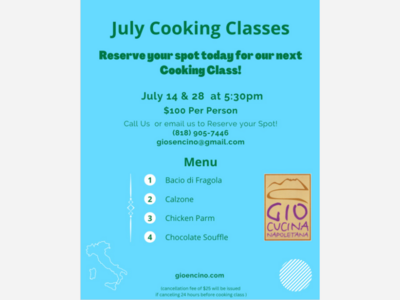 July Cooking Class at Gio Cucina Napoletana