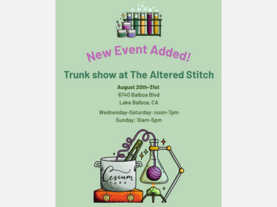 Trunk Show at Altered Stitch Features Cesium Yarn