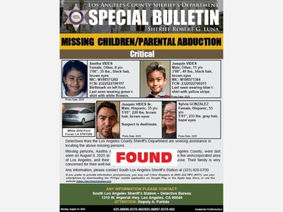 Juaquin & Aastha Located. Emmanuel Haro of Yucaipa Missing.