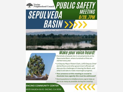 Sepulveda Basin Encampments Meeting 8/28 7:00 PM