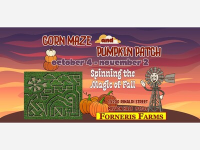 Forneris Farms Corn Maze & Pumpkin Patch Opens 10/4/25