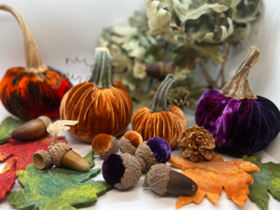 DIY Silk Velvet Pumpkins Four Workshop Opportunities!