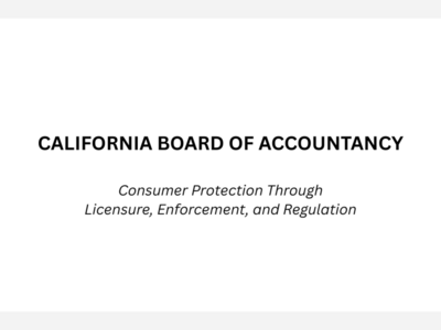 California Board of Accountancy: Public Meetings, Military & Immigrants with Licenses