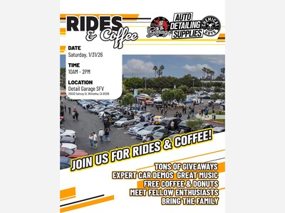 Rides & Coffee at Detail Garage Canoga Park 1/31/26