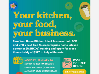 In-Person Session for Microenterprise Home Kitchen Operation 