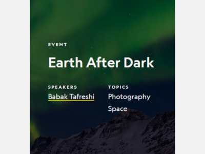 Earth After Dark with Babak Tafreshi