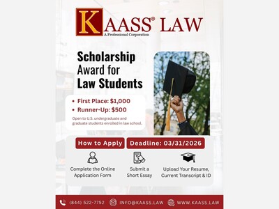 KAASS LAW Scholarship Deadline 3/31/26