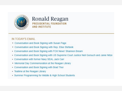 Upcoming Events at Reagan Library Presidential Foundation