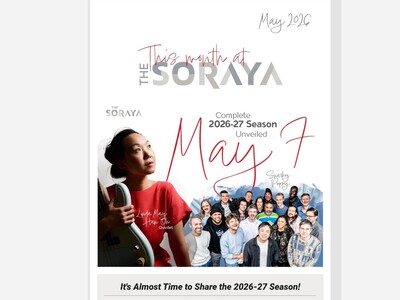 5/7/26 Announcement of CSUN Soraya Full List of Artists for 2026-2027 Season