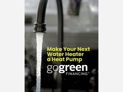 Zero - Two Percent Interest for Heat Pump HVAC or Water Heaters!