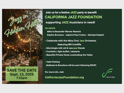 California Jazz Foundation's  Jazz in Hidden Hills 