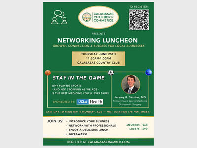 Calabasas Chamber's Networking Luncheon with UCLA Health:  Stay in the Game 