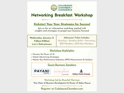 Calabasas Chamber's Networking Breakfast Workshop