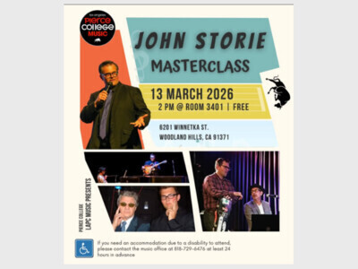 Pierce College LAPC Music Presents John Storie Masterclass